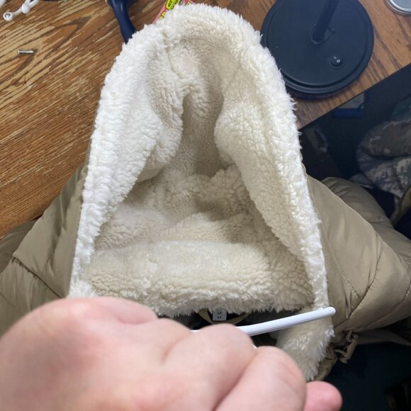 Calvin Klein Women's Faux-Fur-Lined Hooded Puffer Coat Medium Beige Winter Cozy - Picture 12 of 13